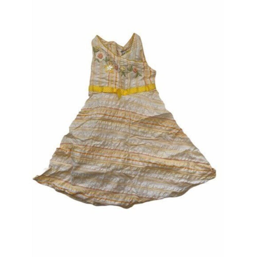 Youngland Girls Toddler Size 4t yellow Floral Sleeveless Summer Dress‎